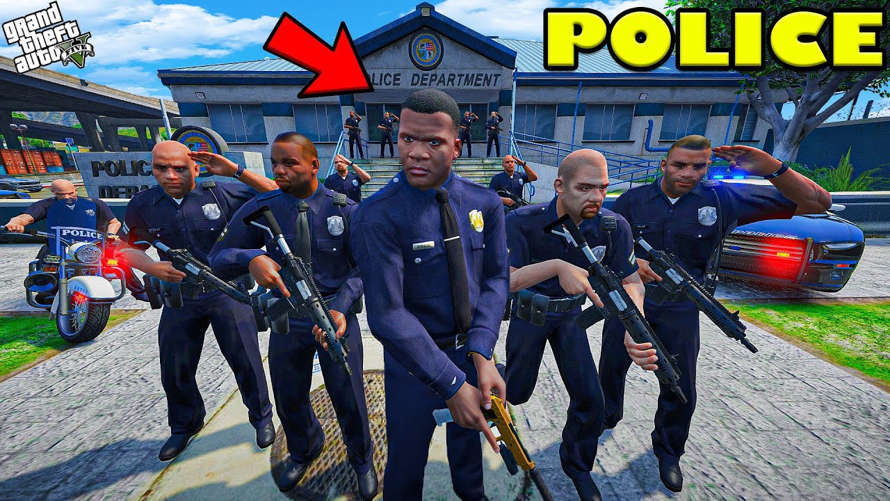 Franklin Becomes a DANGEROUS Police Officer in GTA 5! 🚔🔥 | Shinchan & Chop