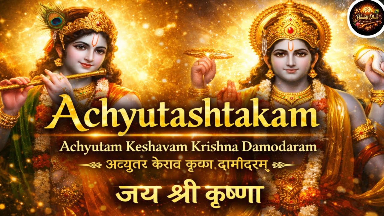 Achyutashtakam | Powerful Krishna Bhajan | Morning Meditation Mantra | Bhakti Dhun Studio