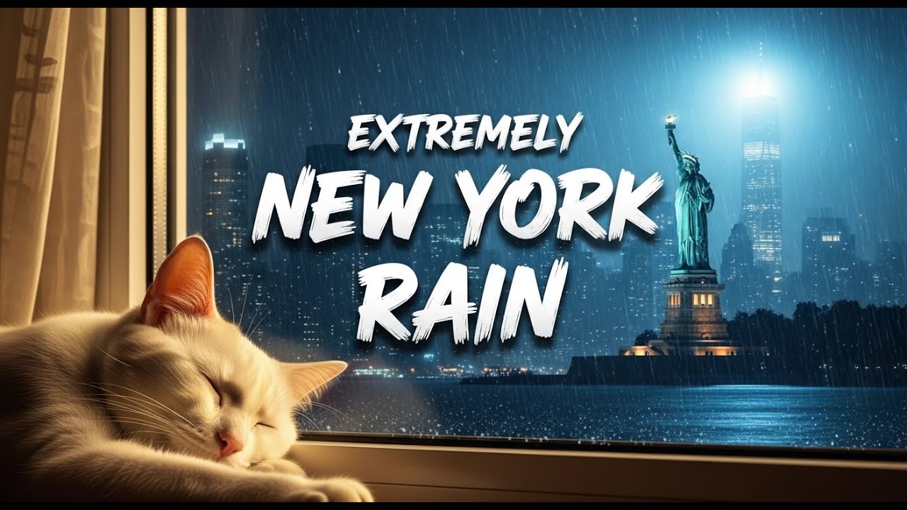 Rain Sounds in New York 🌧️ Cozy Night Ambience for Deep Sleep & Relaxation