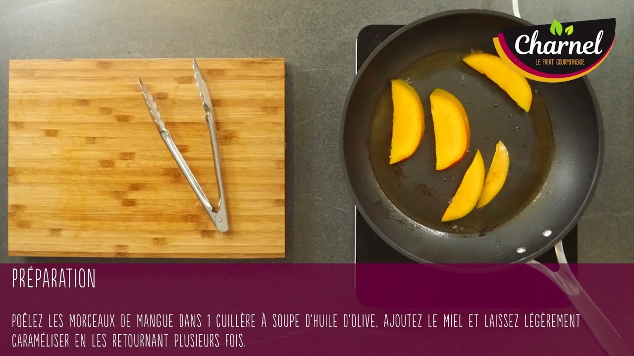 Magret de canard à la mangue