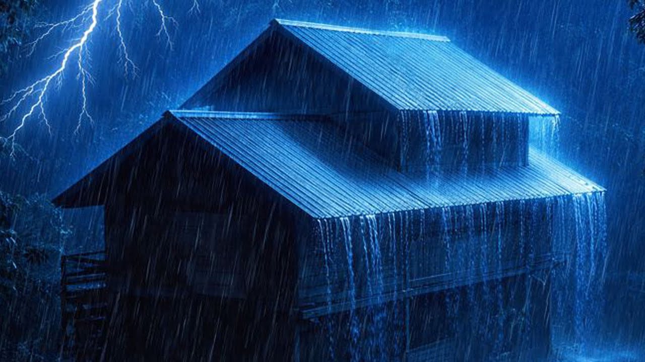 99% Fall Asleep Instantly - Deep Sleep Under The Sounds Of Rain And Thunder - White Noise Relax