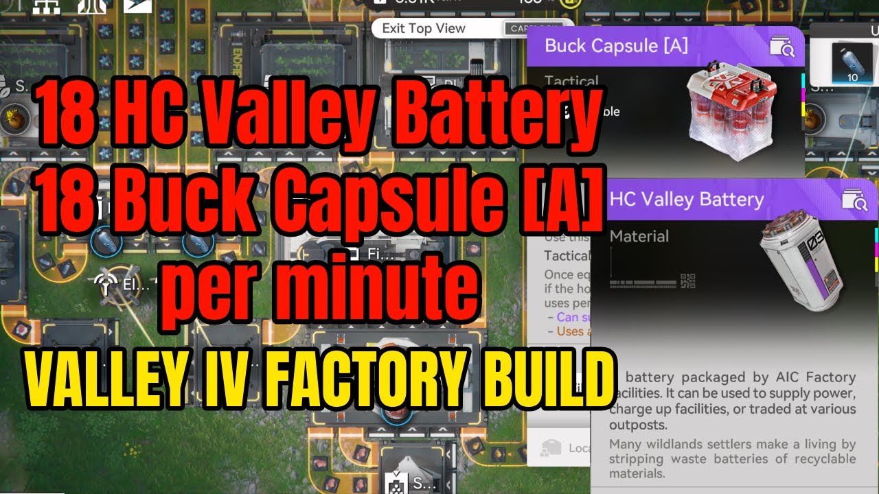 Valley IV Factory: Buck Capsule [A] & HC Valley Battery | Craft 18 per minute - Arknights: Endfield
