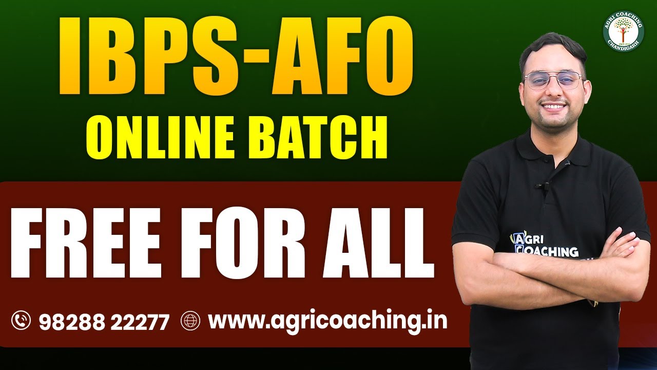 Free IBPS AFO 2025 Course | Live + Recorded Classes | Notes + Test Series | Agri Coaching