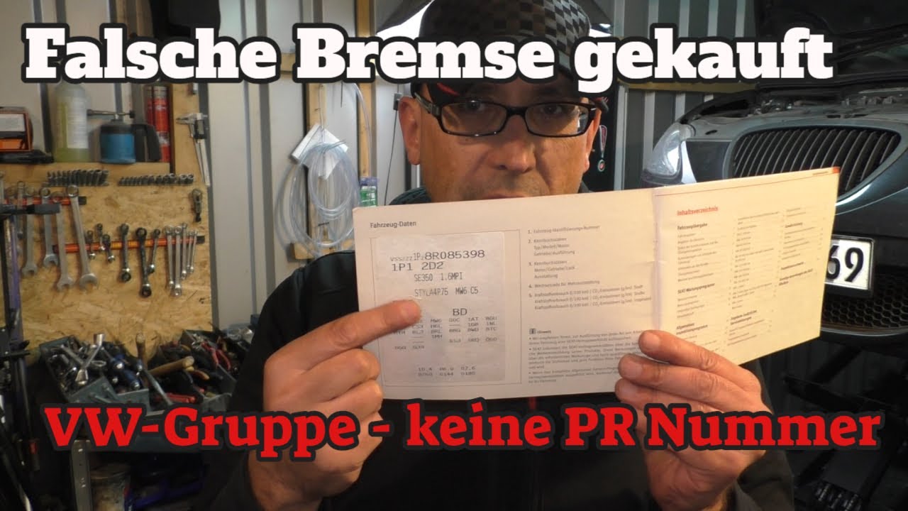 Falsche Bremse gekauft - VW-Gruppe - PR Nummern