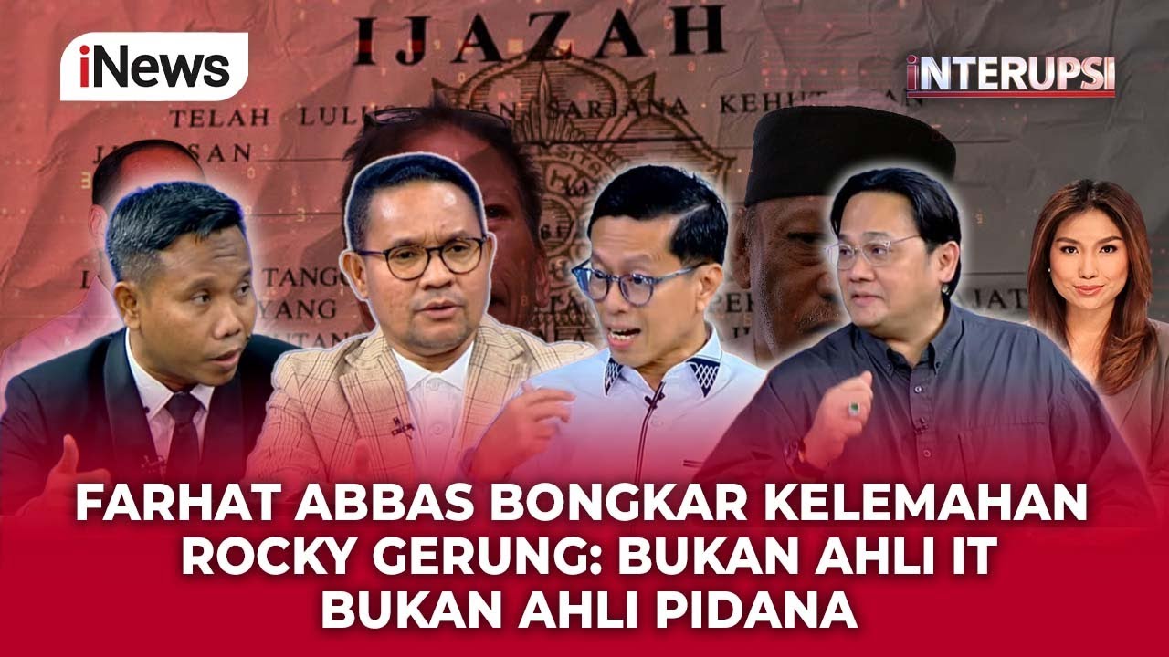 Roy Cs Pilih Rocky Gerung Sebagai Saksi Ahli. Farhat: Dia Ngga Ngerti IT dan Pidana | iNTERUPSI 29/1