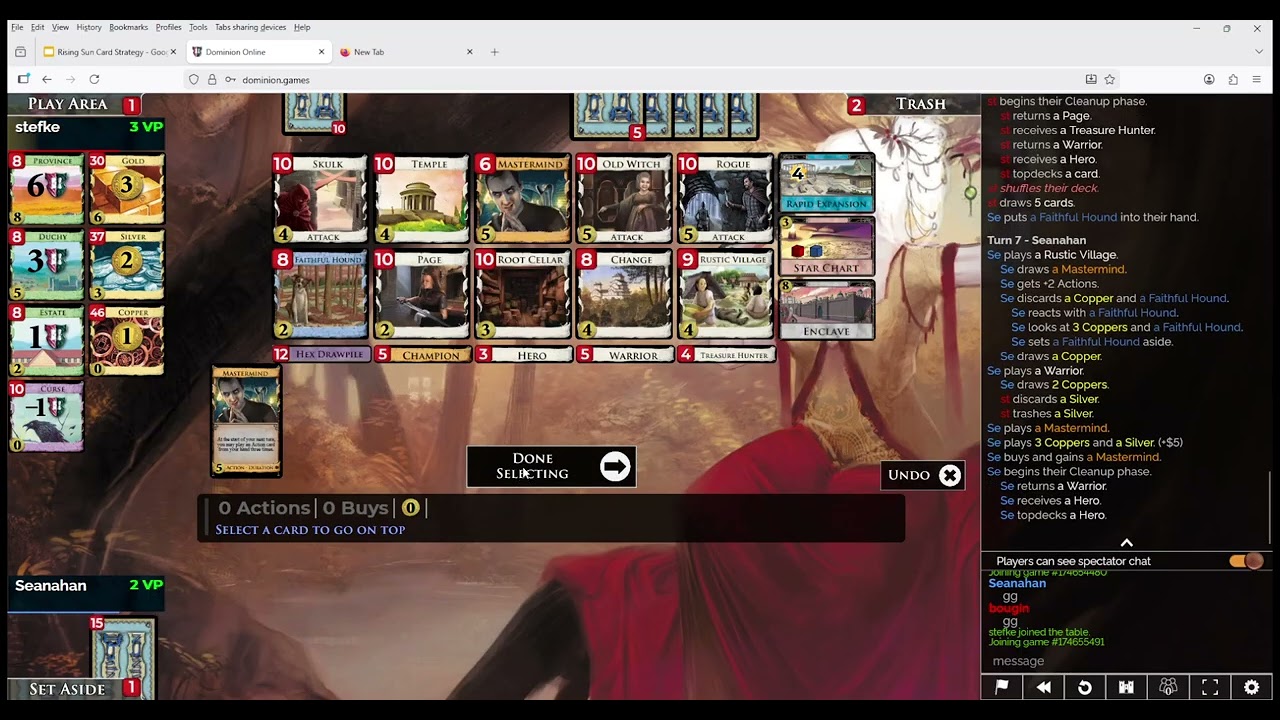 Learning Dominion Rising Sun: Game 55