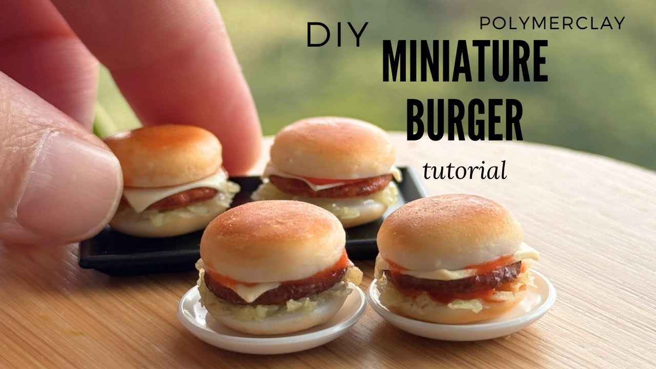 How to make miniature clay burger