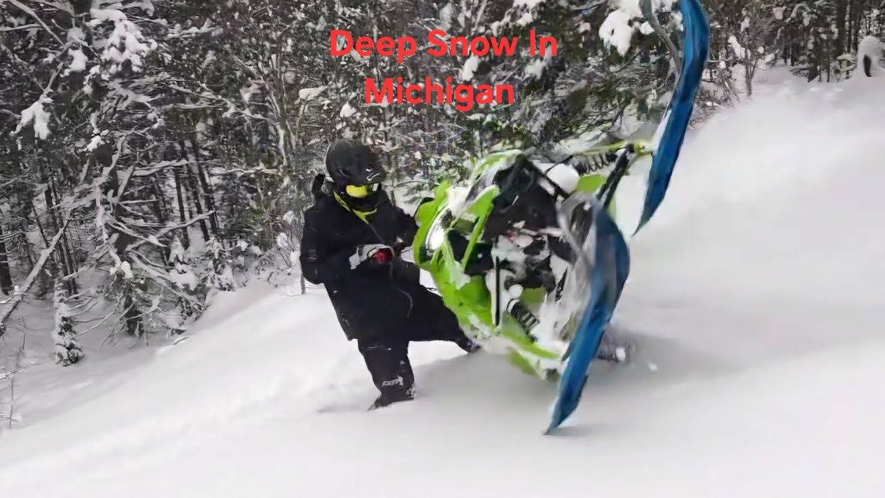 CRAZY DEEP SNOW MICHIGAN 2024///ARCTIC CAT HARDCORE M8000