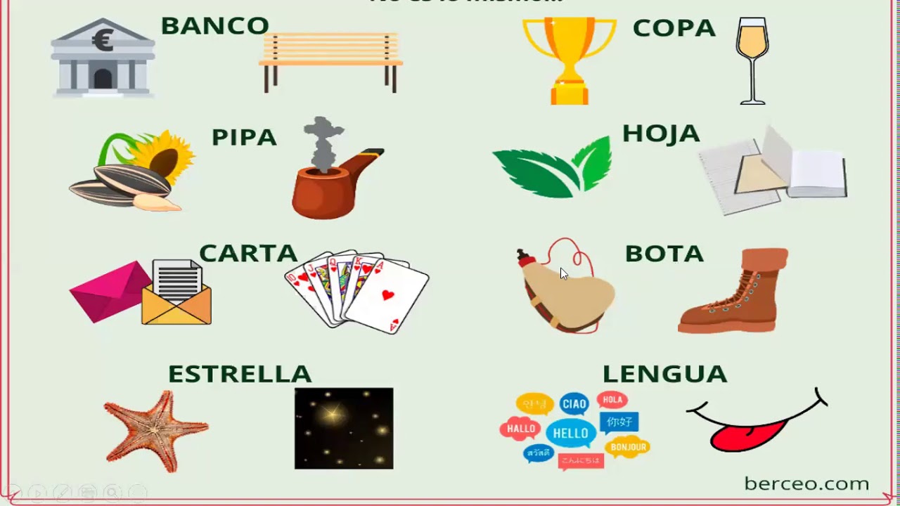 Palabras polisémicas.