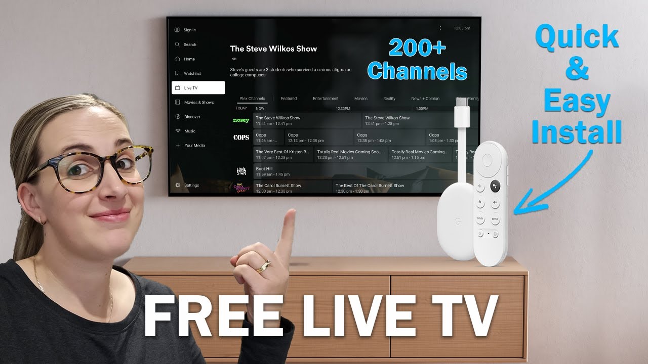 Наслаждайтесь бесплатным прямым эфиром на Google TV