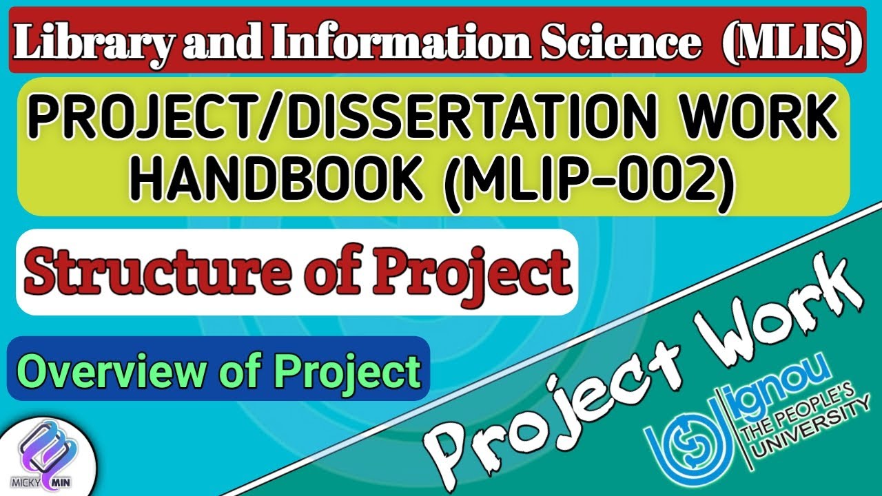 MLIP-002 | PROJECT/DISSERTATION WORK HANDBOOK | Project Work Format | How To Start Project Work