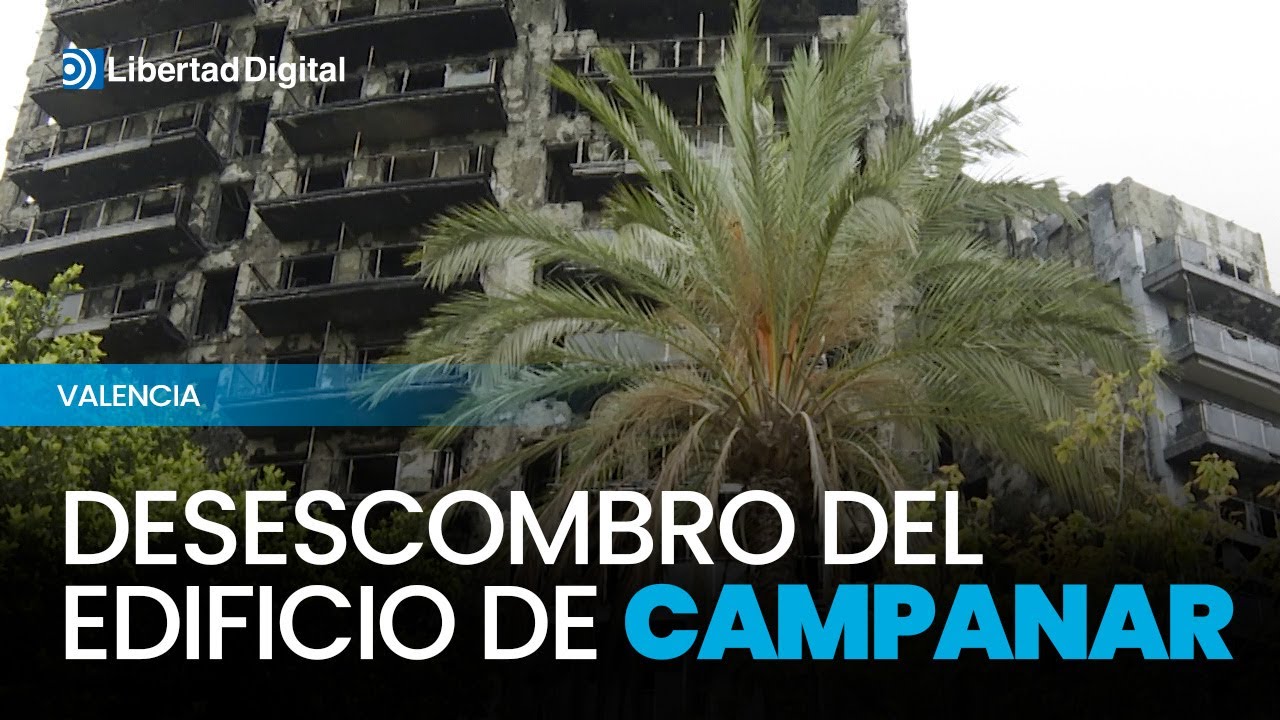 Empiezan a desescombrar el edificio incendiado de Campanar
