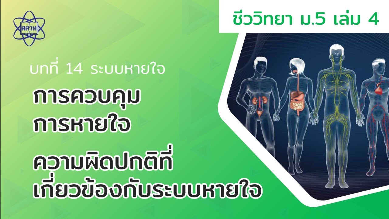 การควบคุมการหายใจและความผิดปกติที่เกี่ยวข้องกับระบบหายใจ (ชีววิทยา ม.5 เล่ม 4 บทที่ 14)