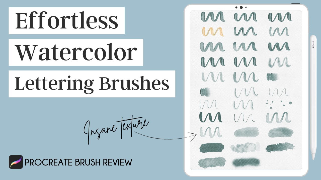 The BEST Brushes for Effortless Watercolor Lettering on Your iPad?!