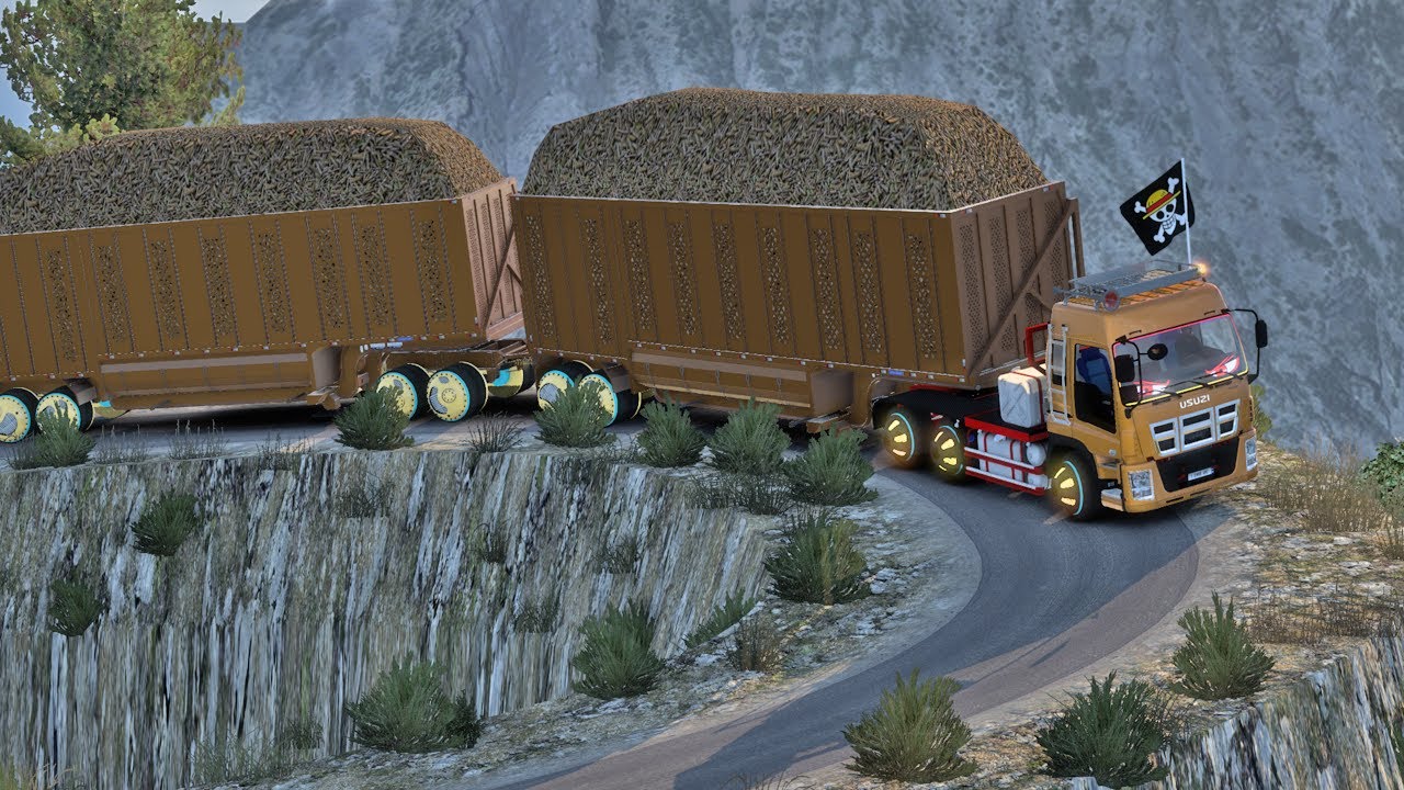 PIRATE LOGISTICS! Watch This Truck Haul TWO GIANT DUMP LOADS on a Death-Defying Cliff | ETS 2