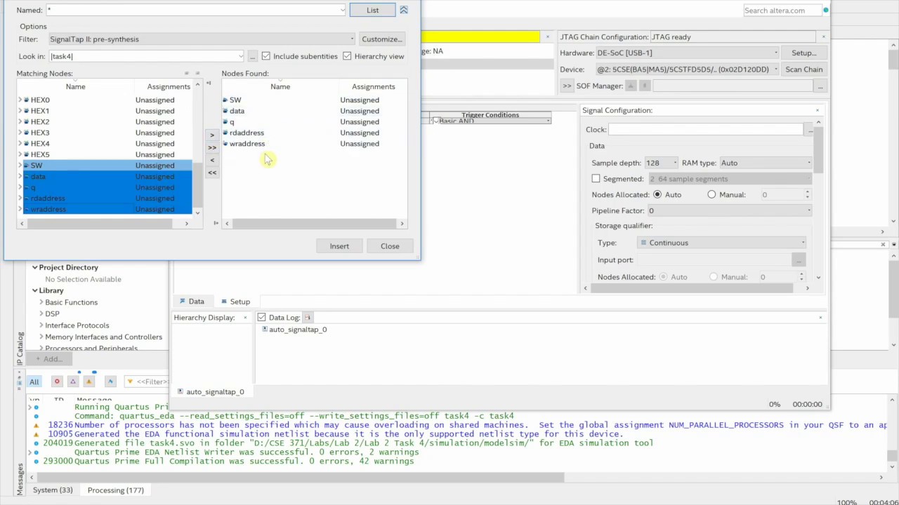 How To Use the SignalTap II Logic Analyzer Tool in Quartus Prime