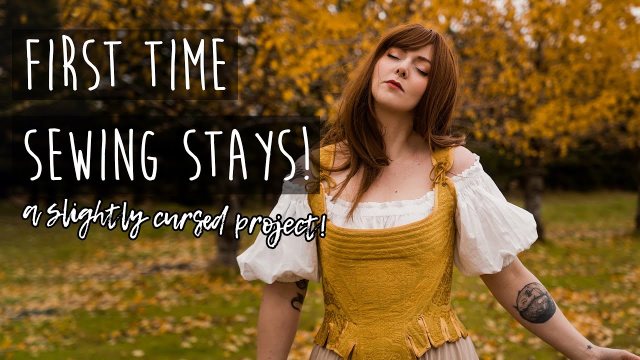 My FIRST time sewing STAYS!! (cursed sewing time!) 💛