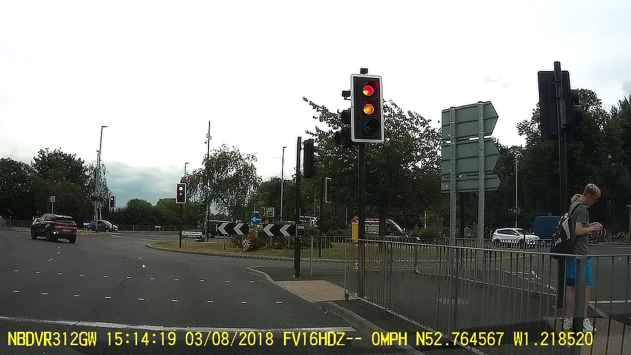 Common fault. Roundabouts. Turning right from Epinal Way onto Forest Road towards Toby Carvery