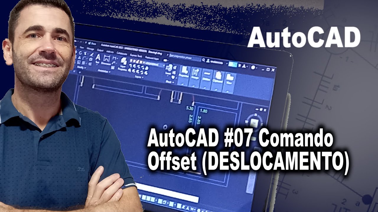 AutoCAD #07 Comando Offset (DESLOCAMENTO) no AutoCAD
