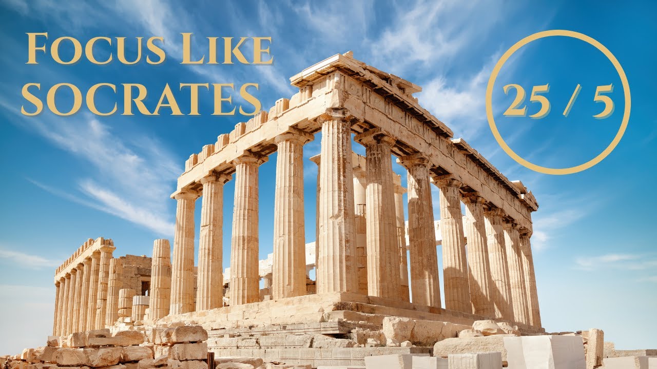Pomodoro Timer 25/5 – Minimalist - Ancient Greece vibe