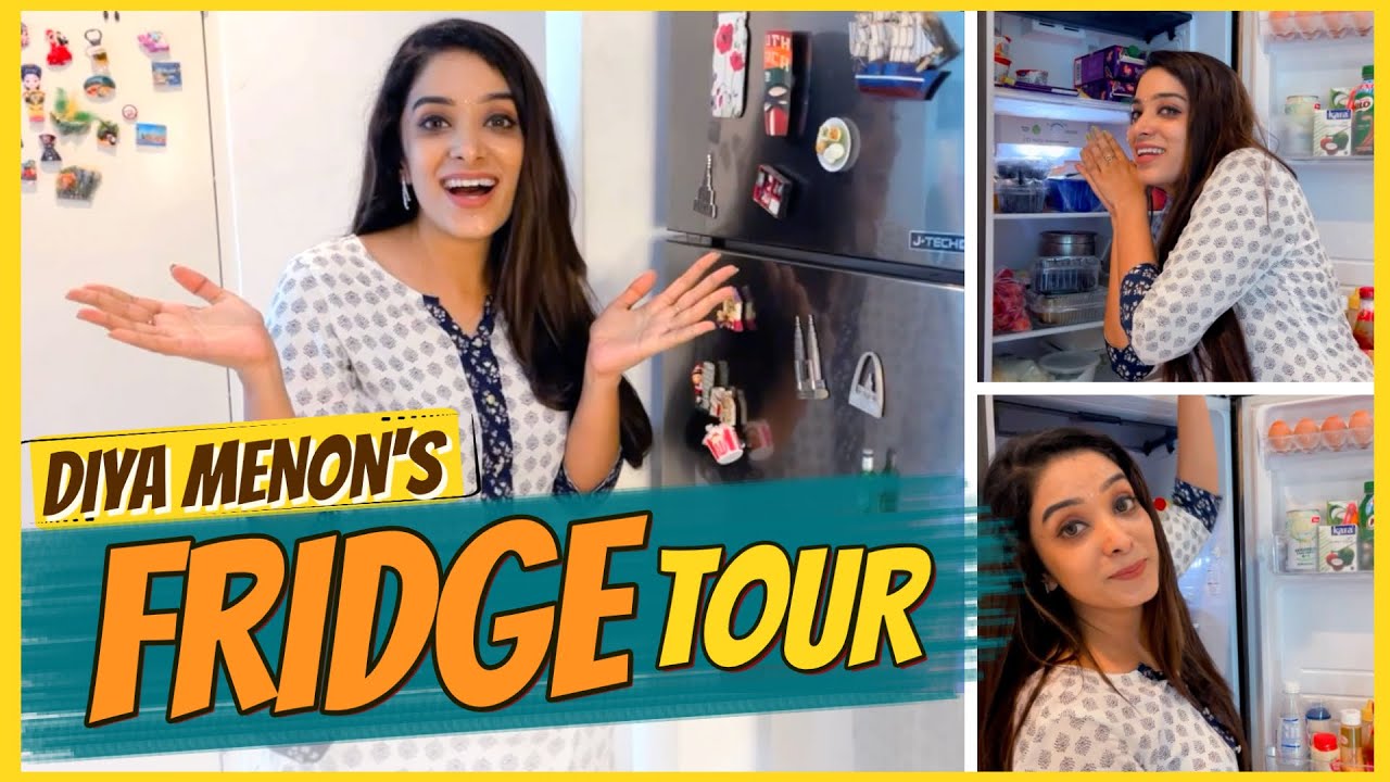 Diya Menon's Fridge Tour Vlog | What's Inside My Fridge?🍓🍒| Krazy Kanmani