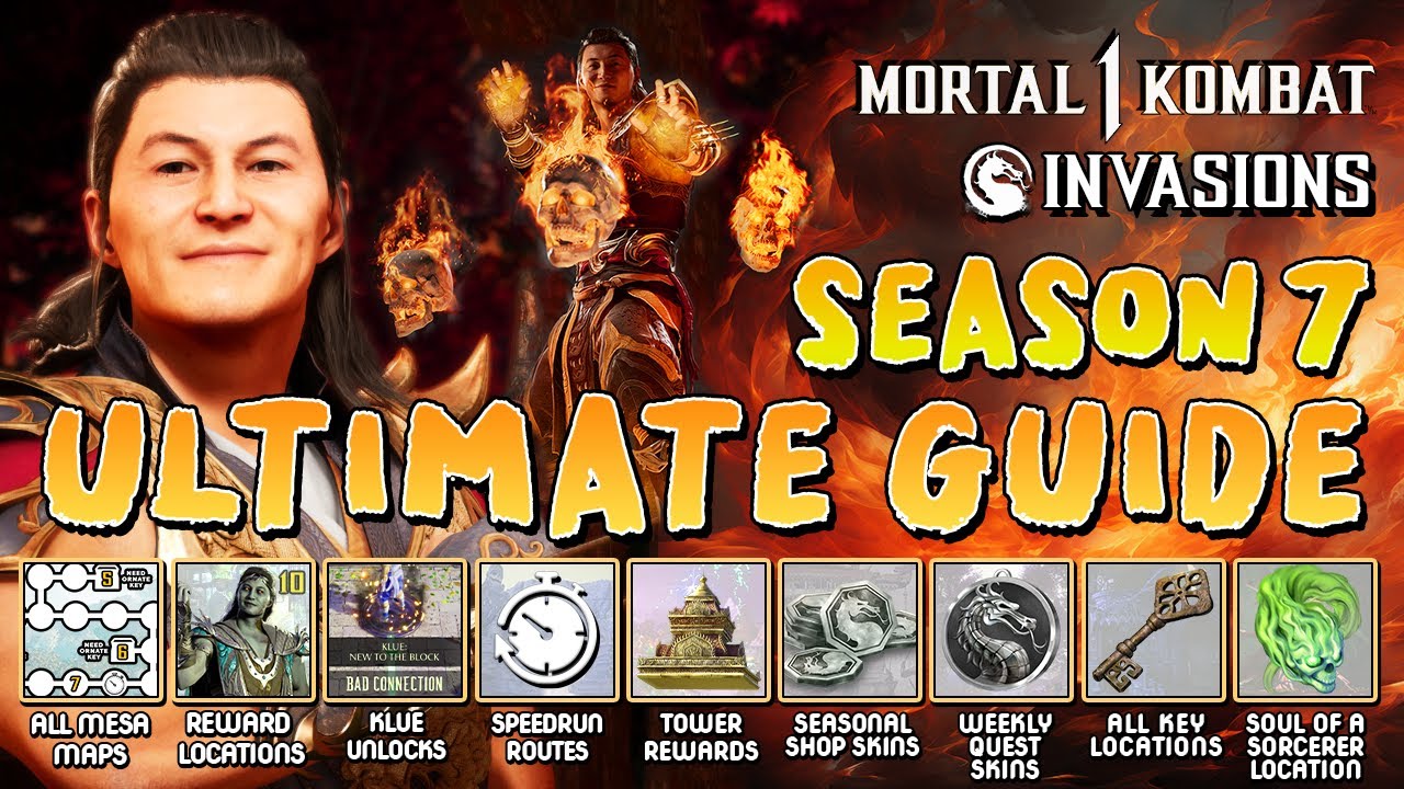MK1 Season 7 Ultimate Guide: Invasions Maps, Klues, Skins, Towers, Speedruns & More