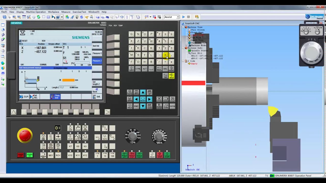 SINUMERIK 808D T Tool Offset Setting