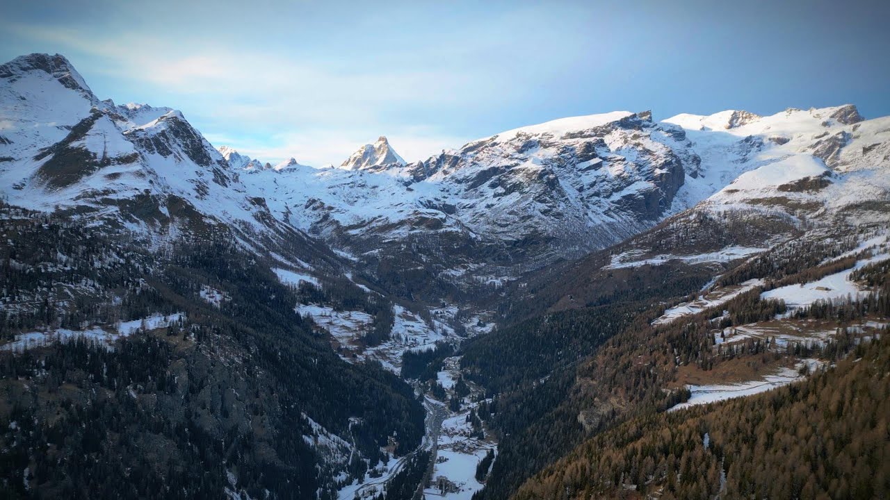 Val d'ayas, Italy 4K Cinematic Drone DJI MINI 3 PRO