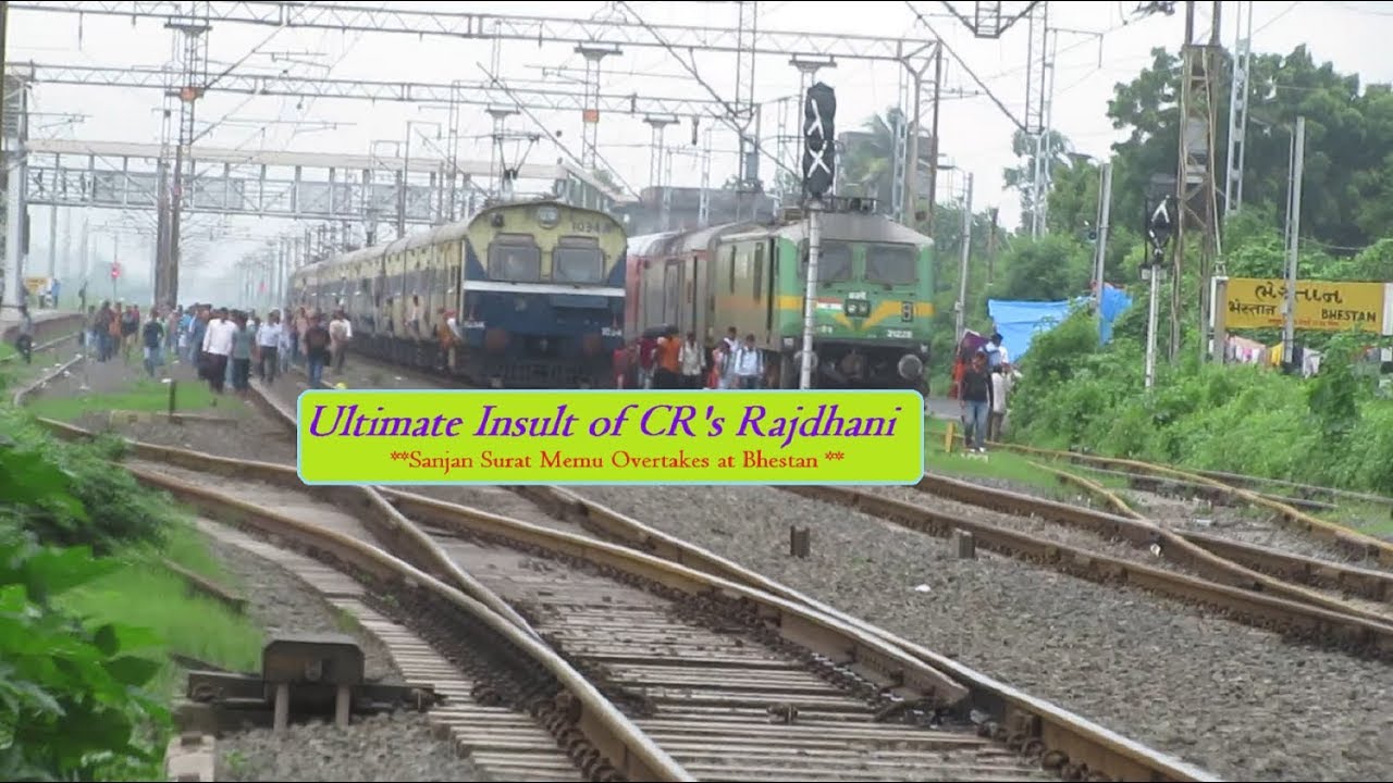 Ultimate Insult of Central Railway's Rajdhani  Overtaken by MEMU in Western Railway
