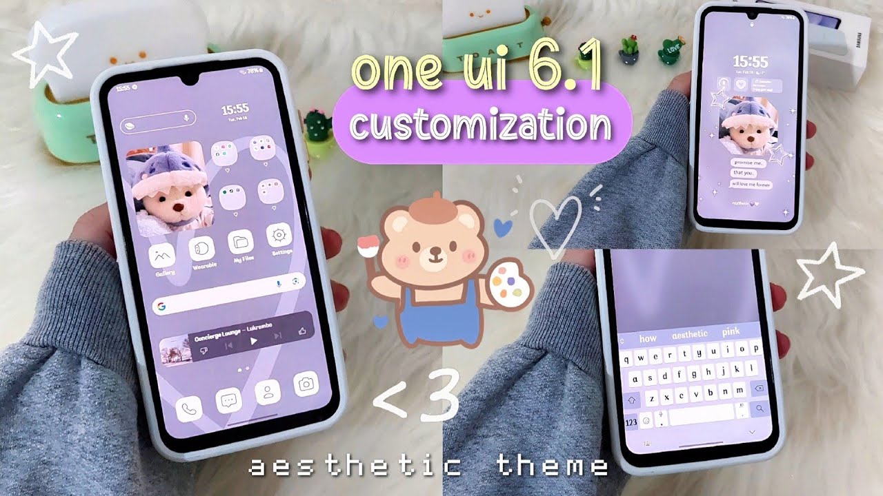 how to make your android phone aesthetic 🧋✨️ Samsung Galaxy A15 🩵 setup & customization