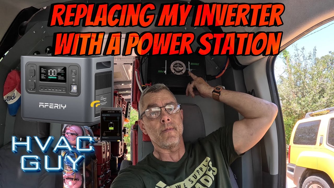 My Process Of Installing an Aferiy 2400W Power Station In My Van! #vanlife #hvaclife
