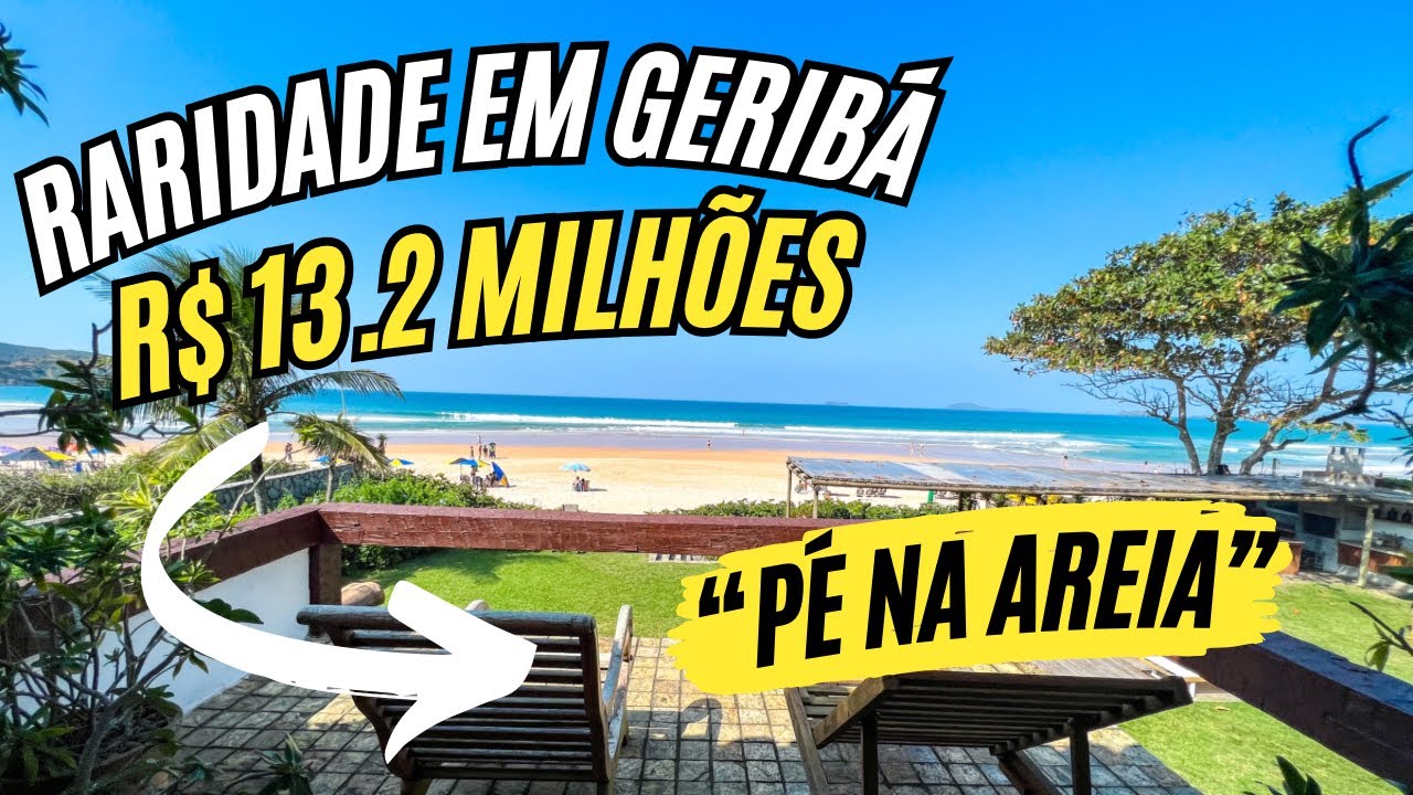 RARIDADE EM BÚZIOS! CASA PÉ NA AREIA EM 2 TERRENOS NA PRAIA DE GERIBÁ!