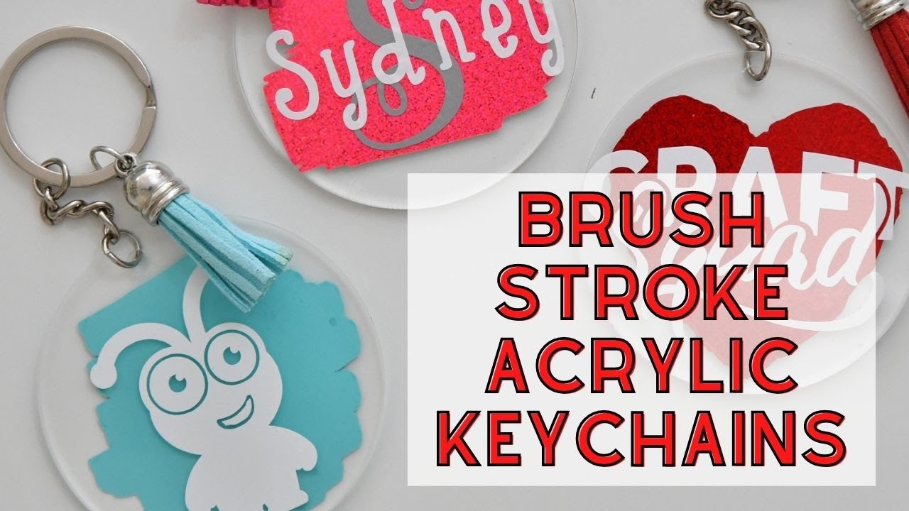 Brush Stroke Acyrlic Keychains with Vinyl
