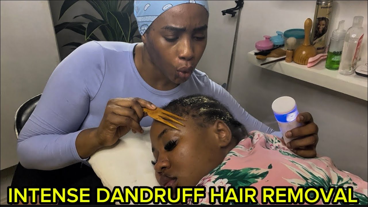 ASMR✨Handpicking Fake Hair dandruff with Random tools,Whisper Story on Braids,Intense scalp massage 