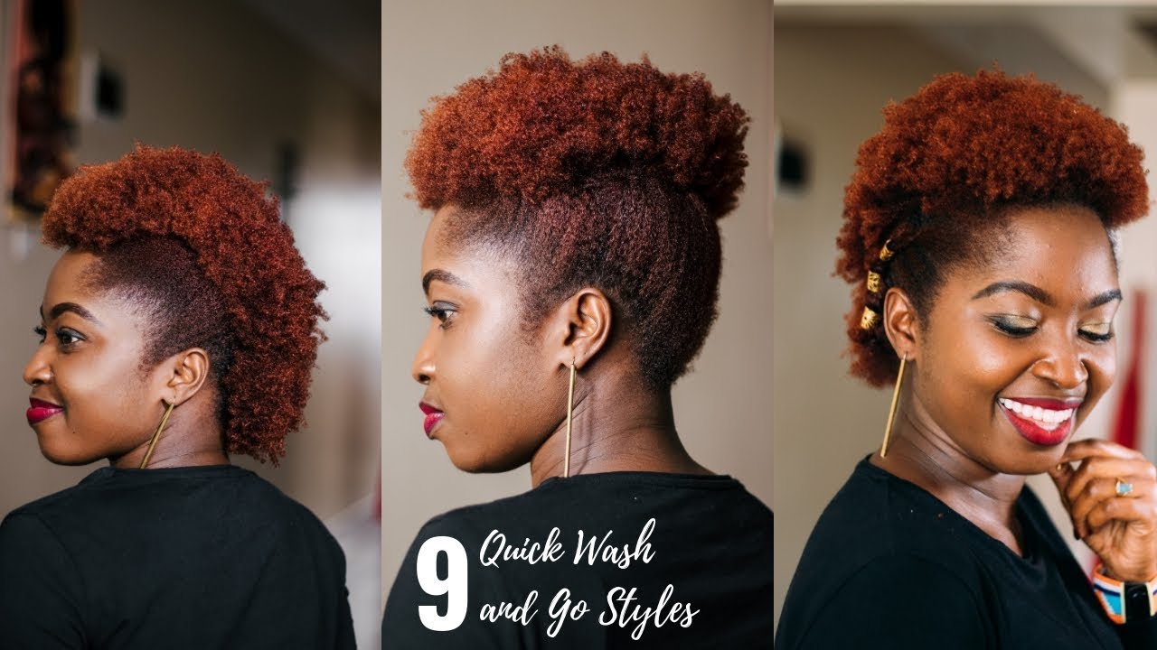 9 QUICK WASH AND GO STYLES + TIPS | MEDIUM TO SHORT HAIR | JUST MARGIE