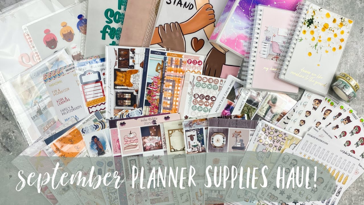 SEPTEMBER PLANNER SUPPLIES HAUL! | ft. sadie's stickers, fox & cactus, jessica hearts, & more!