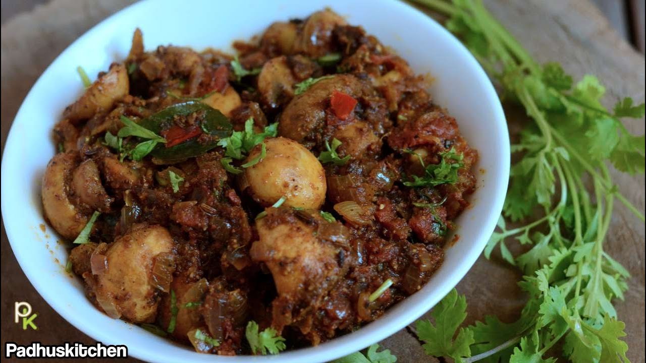 Easy Mushroom Pepper Fry Masala-South Indian Style Quick Kalan Milagu Fry Recipe