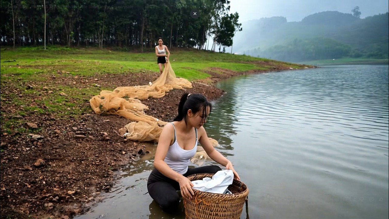 Simple Countryside Day: Catching Fish, Making a Home, and Total Surprise!