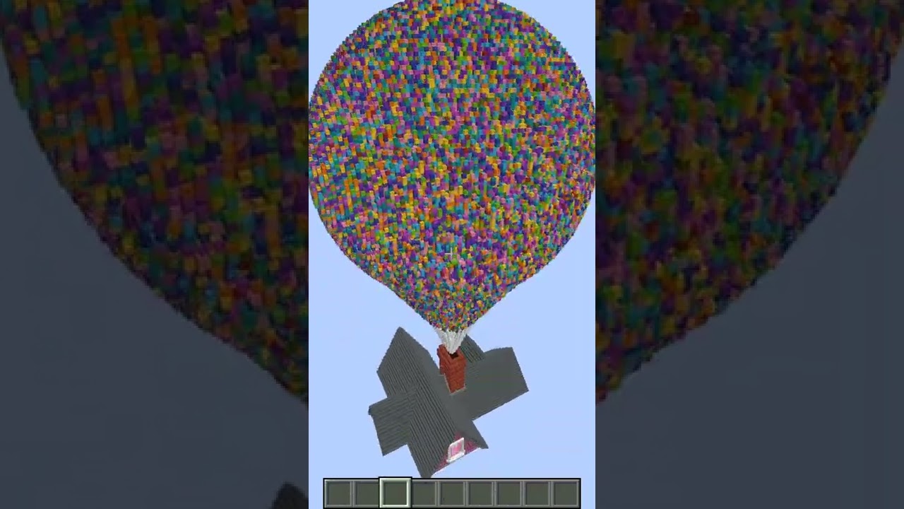 This player built the UP HOUSE on SKYBLOCK!!!