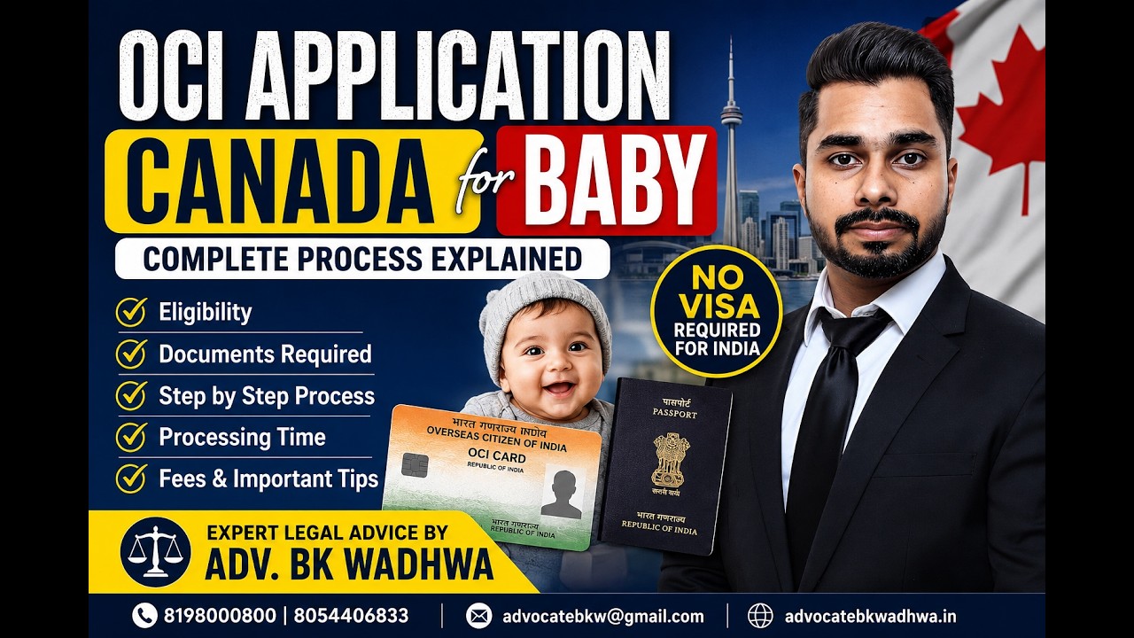 OCI Application Canada for Baby | Complete OCI Card Process for Newborn Child in Canada
