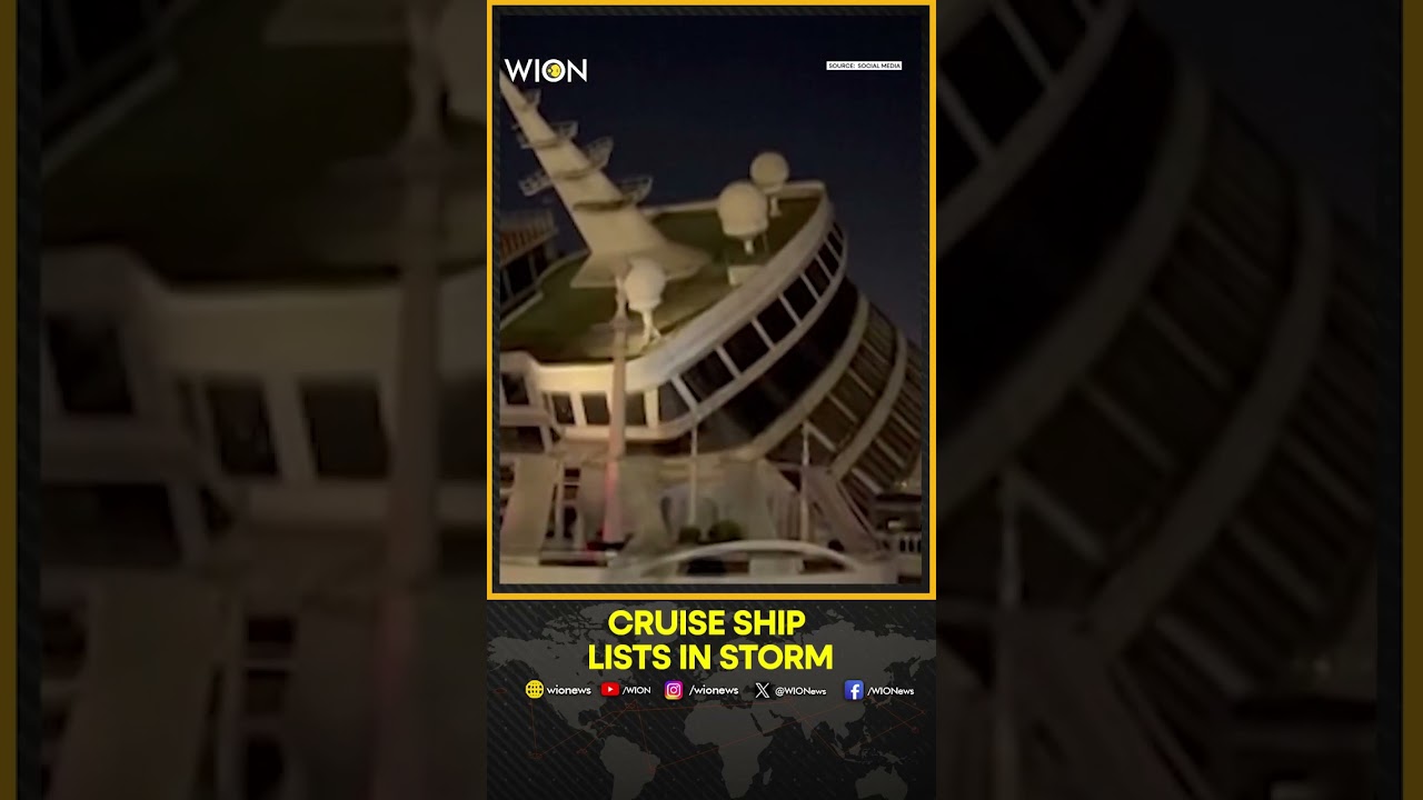Cruise Vessel Lists in Eastern China as Typhoon Bavi Brings High Tide | WION Shorts