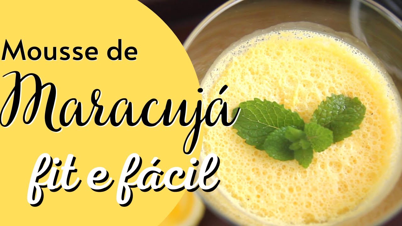 (MUITO FÁCIL) Receita de Mousse de Maracujá fit com Iogurte Natural