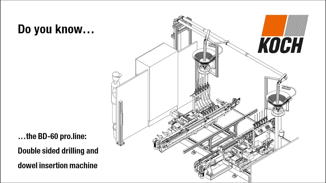 BD-60 pro.line: Double sided Drilling and dowel Insertion machine for 600 mm workpiece length