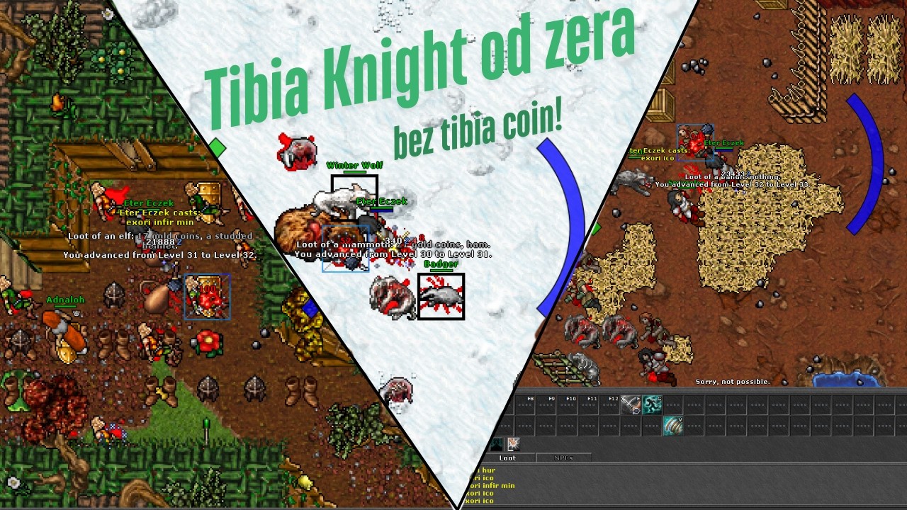 Gramy Rycerzem od zera w Tibii bez Tibia COINS!! - Odcinek 3