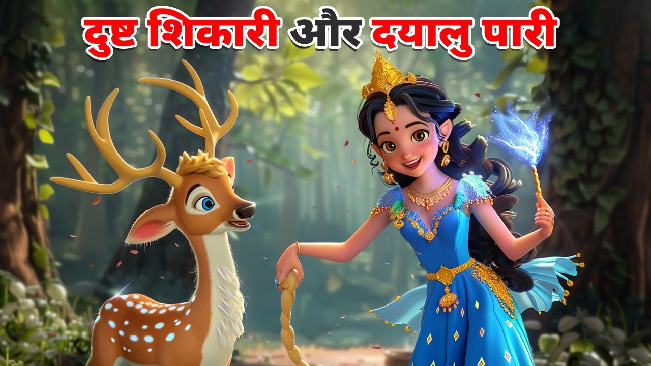 दुष्ट शिकारी और दयालु पारी| DAYALU PARI KI KAHANI | BEDTIME STORIES | HINDI KAHANIYA | CARTOON STORY