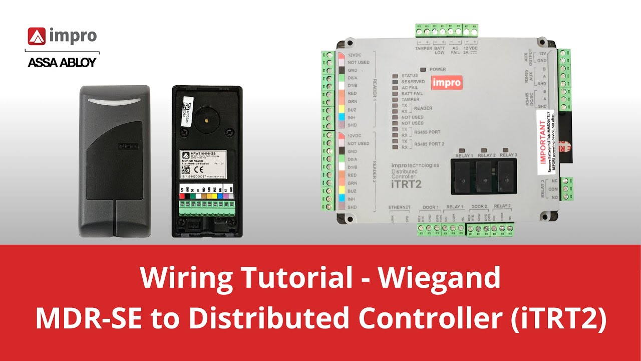 Wiring of Secure Multi-Discipline Weigand Reader (MDR-SE) to Distributed Controller (iTRT2)