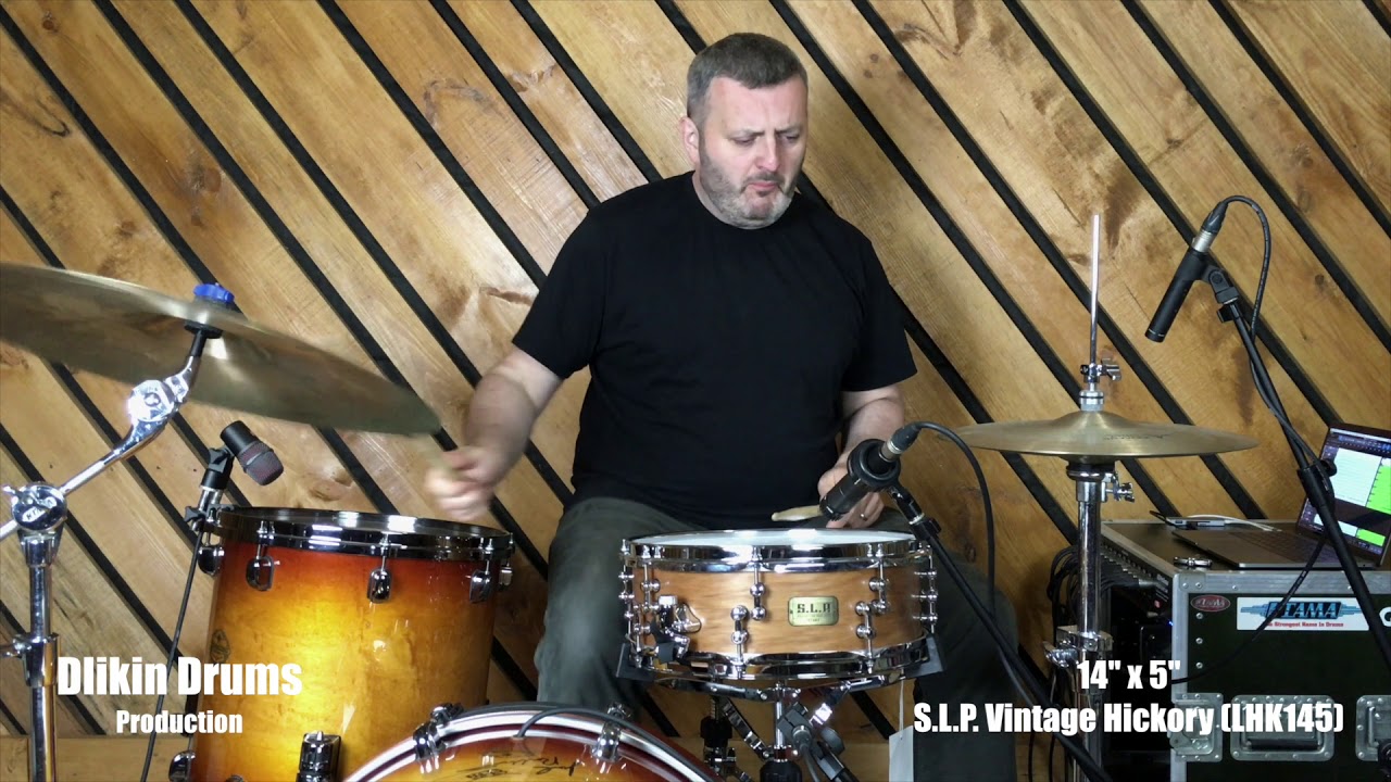 Tama S.L.P. Vintage Hickory Snare Drum (LHK145 - SVH) - Demo