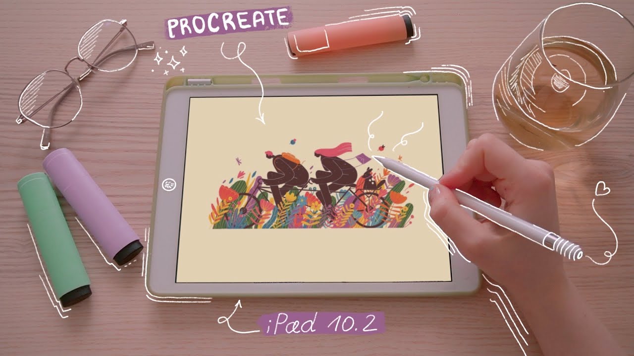 как я рисую в procreate: кисти, стили цвета, текст
