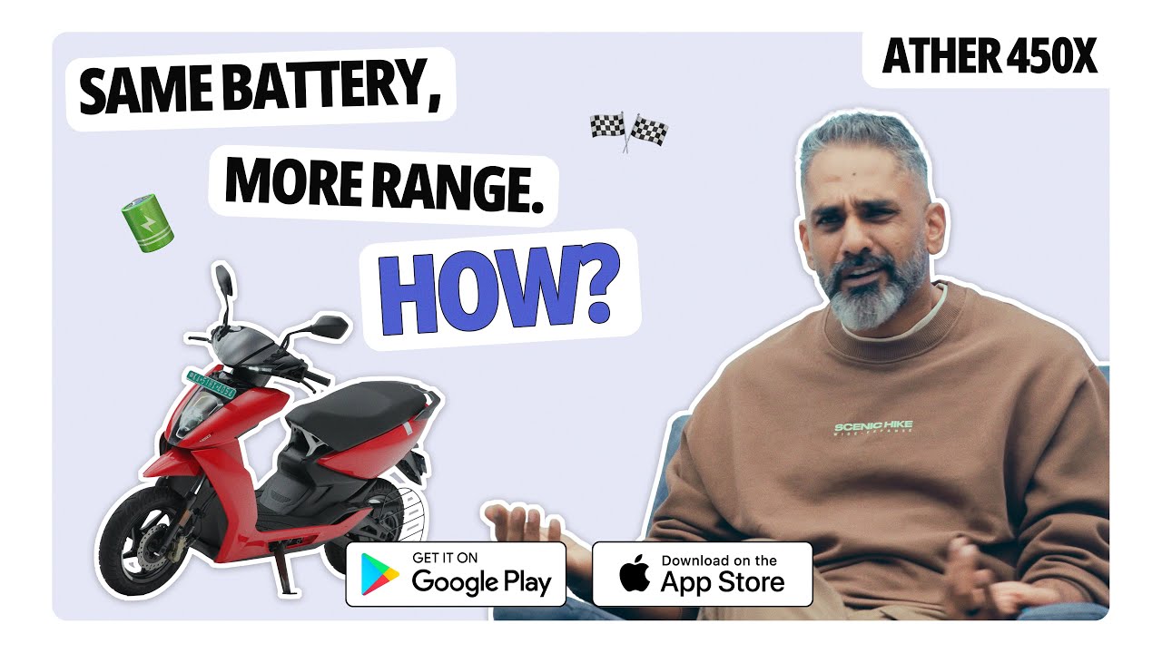 How does the 2025 Ather 450X get more range from same battery? | #MotorIncClips