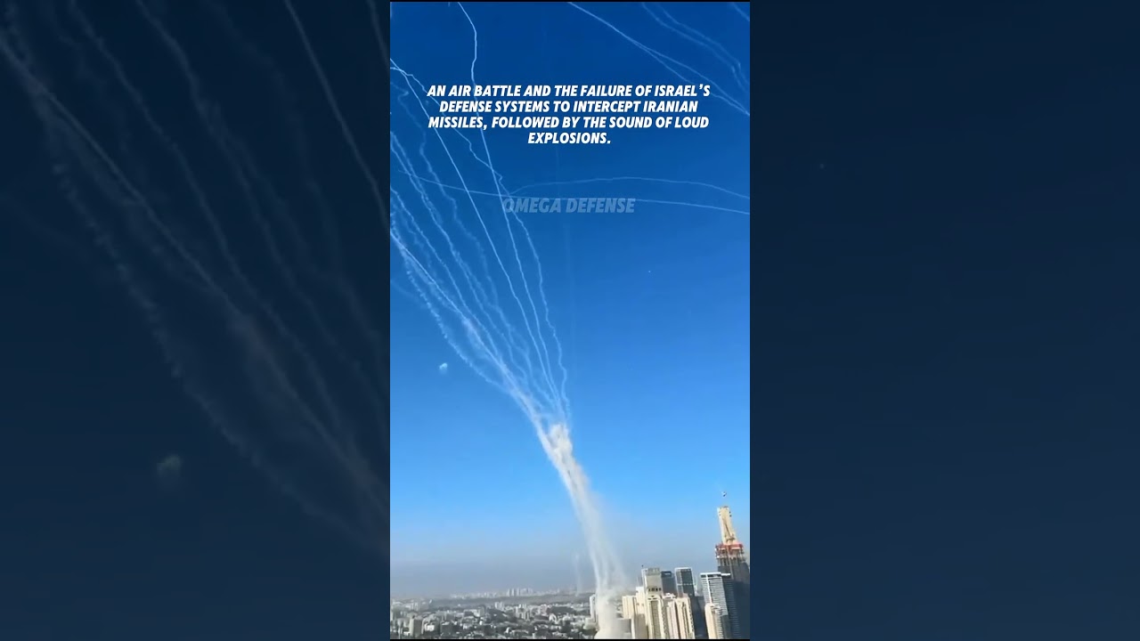 Israel&rsquo;s Air Defense Fails to Stop Iranian Missiles &ndash; Loud Explosions Heard #IranVsIsrael #AirBattle